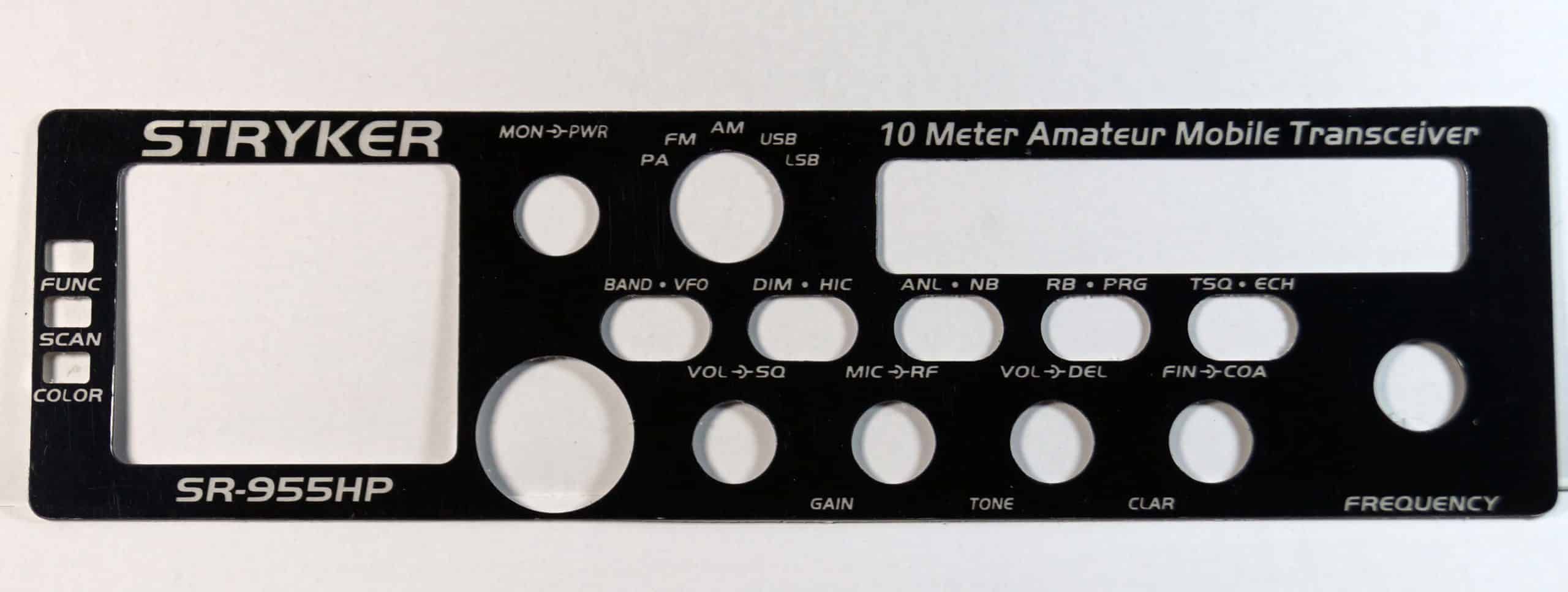 Replacement Black Face Plate for SR-955HPC 10 Meter Radios