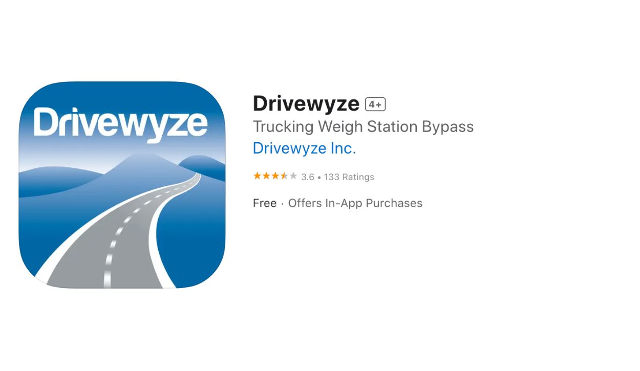 Screenshot of the Drivewyze app in the App Store
