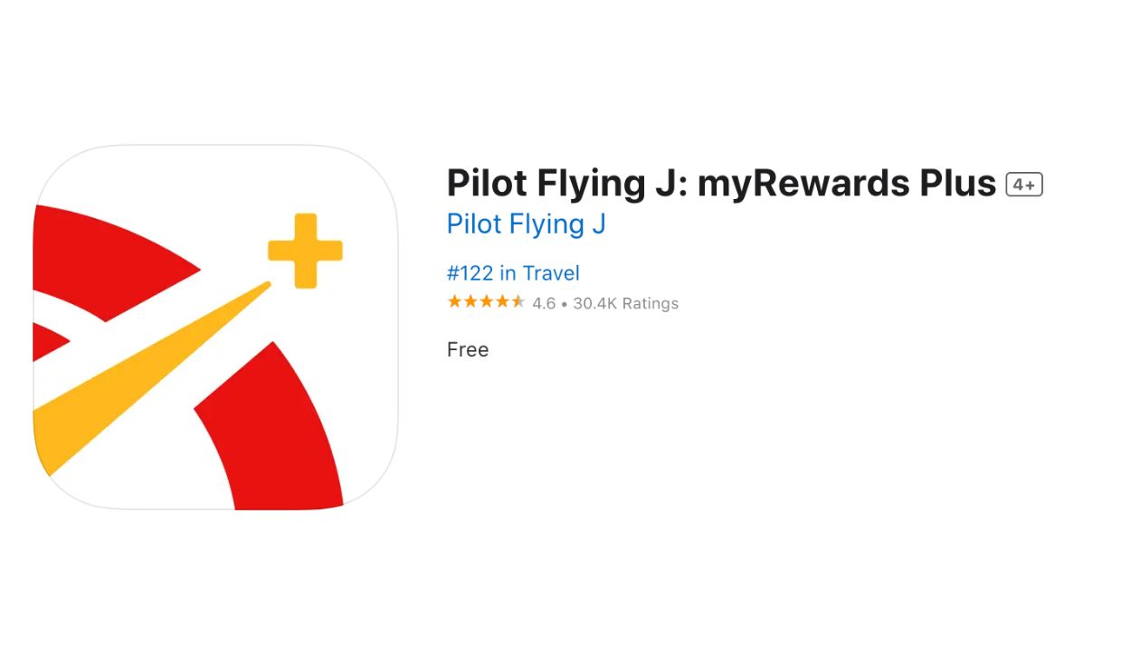 Screenshot of the Pilot Flying J app in the App Store