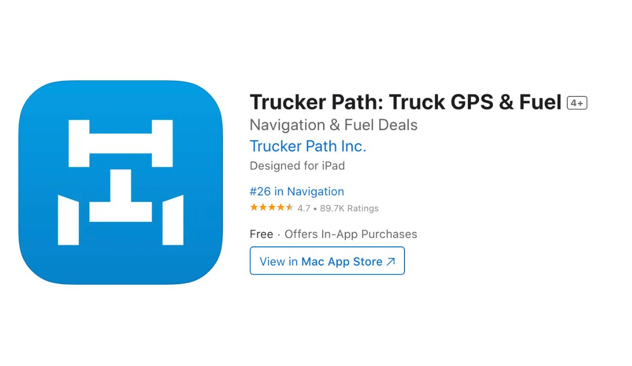 Screenshot of the Trucker Path app in the App Store