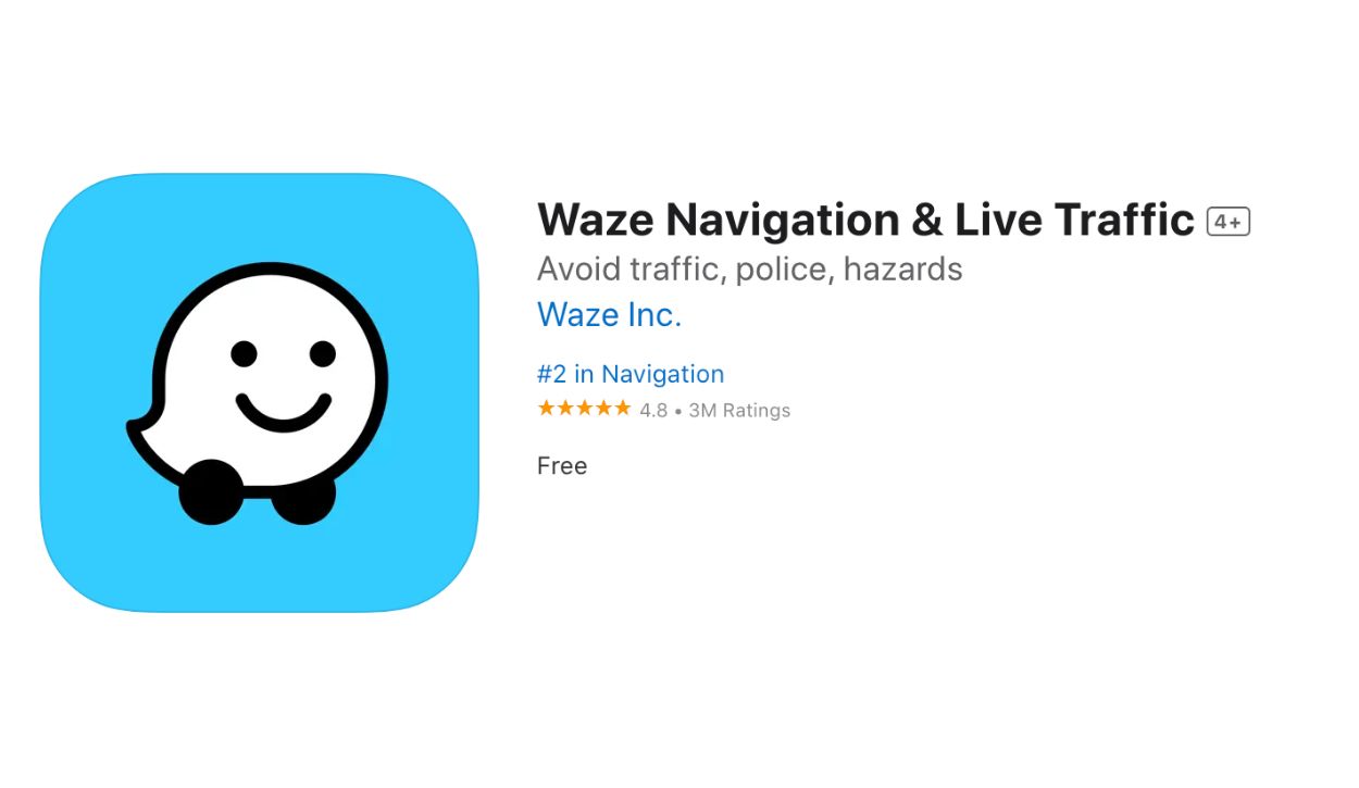 Screenshot of the Waze app in the App Store