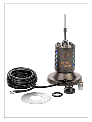 SR- A10 lighted blue Magnetic mount version with coax cable and powerful magnetic base of 5" diameters.